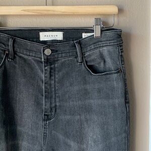 PACSUN Super High-Rise Ankle Jegging Faded Black Jeans